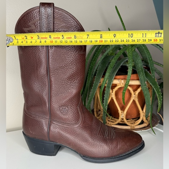 Ariat Brown Leather Western Cowboy Boots Men’s 10.5D Roper Ranch Boots - Picture 12 of 14